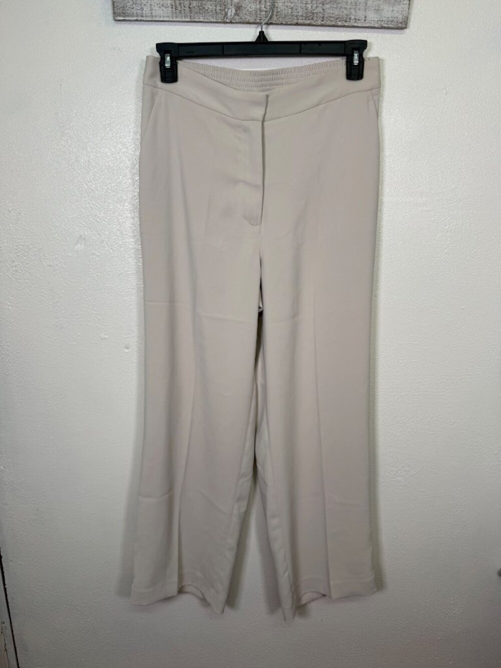 Quince Stretch Crepe Classic Trouser Pants Sand 14/30 Office Career Neutral
